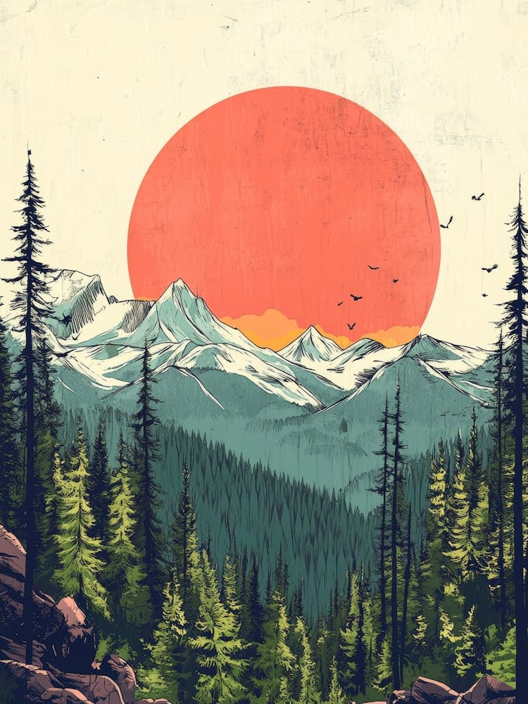 Sunset In The Mountains 99