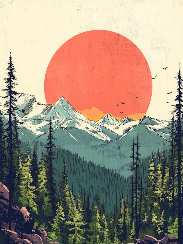 Sunset In The Mountains 99