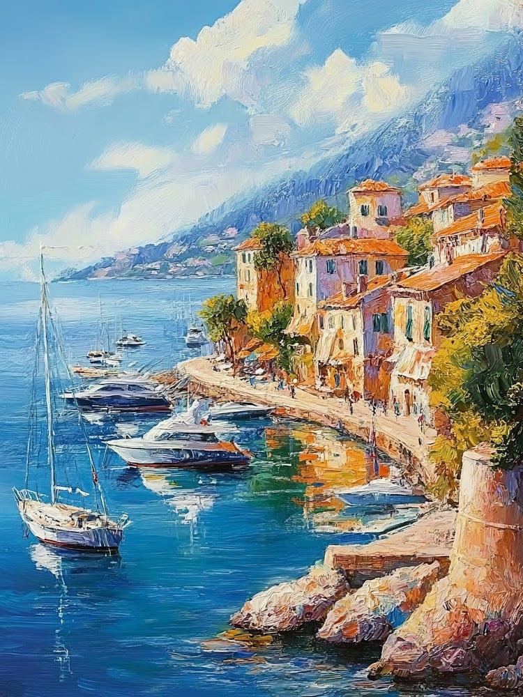 Riviera With Yachts In The Mediterranean