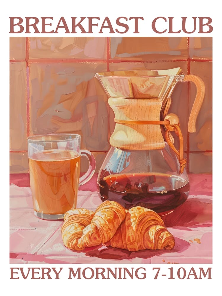 Breakfast Club Chemex Coffee And Croissants 2