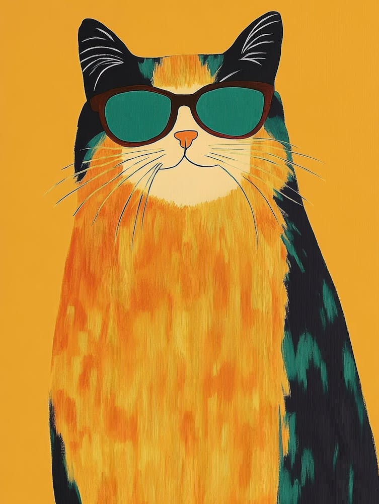 Cat In Sunglasses Canvas Print