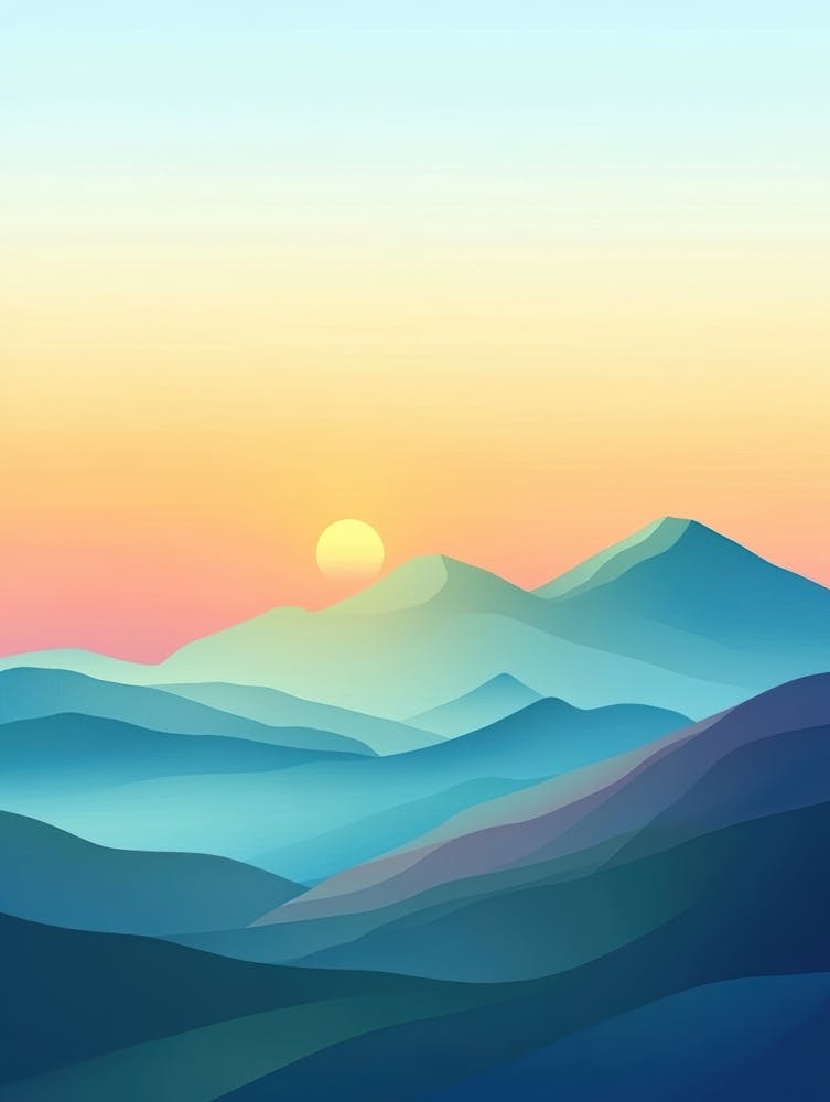 Sunset Mountain Landscape 1