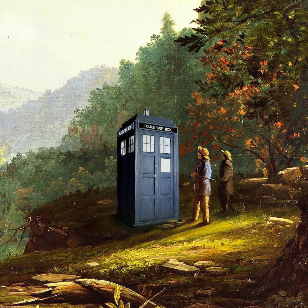 Vintage Tardis Square