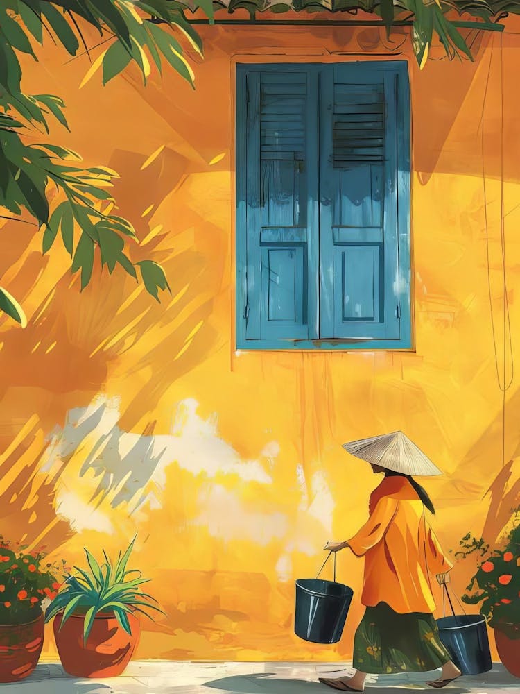 Hanoi Print Hanoi Illustration Vietnam Print Hanoi Poster Vietnam Travel Poster Hanoi Gift Vietnam Gift Travel Gallery Nursery Decor