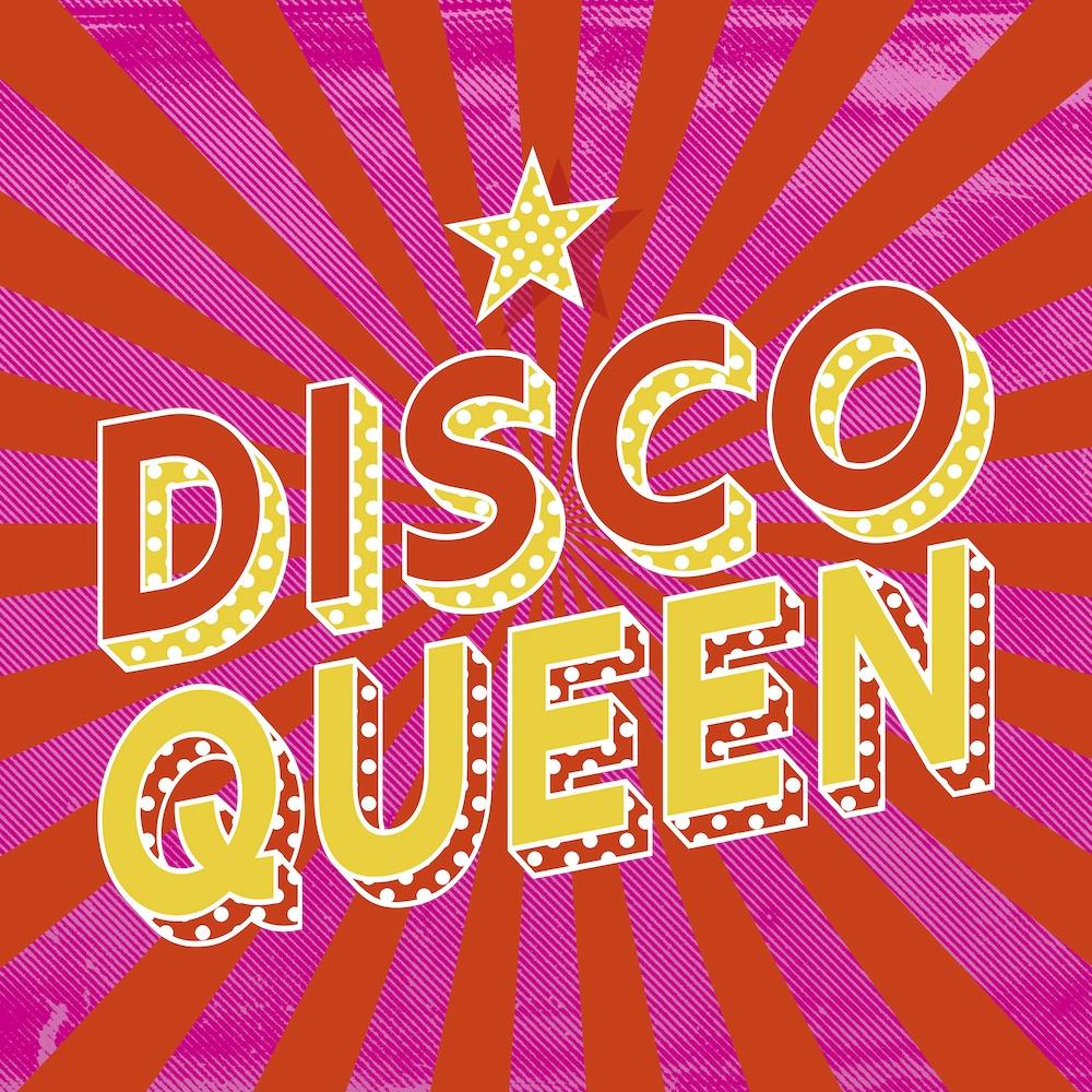 Disco Queen Pink & Yellow Square