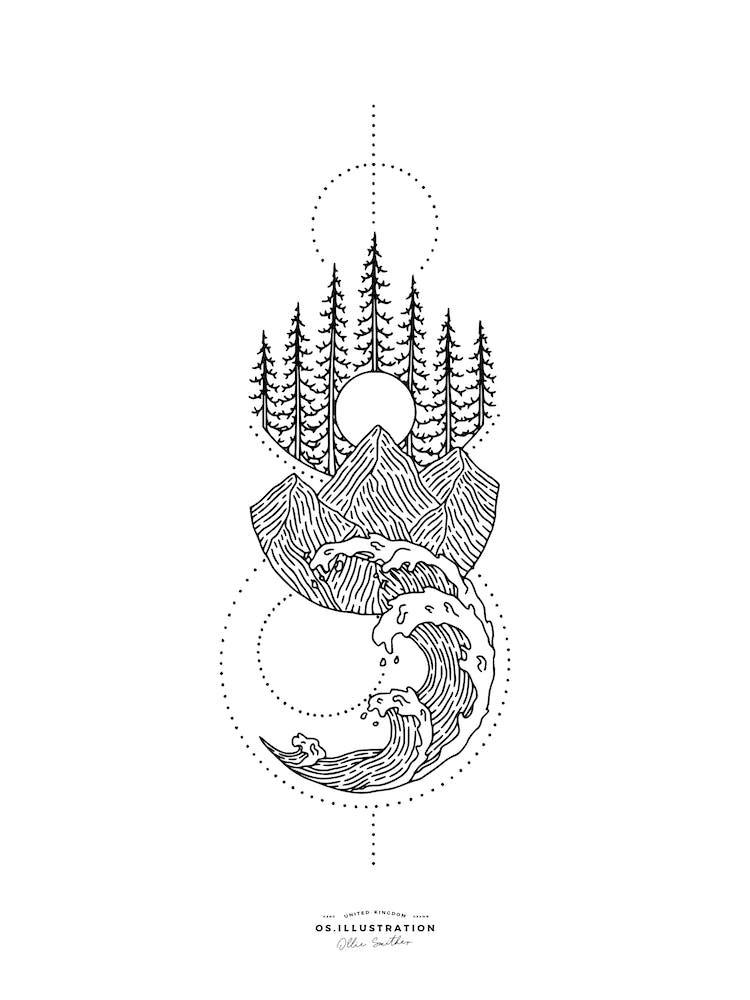 Elements Fineline Illustration