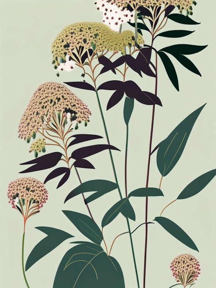 Wiesen-Wasserdost-Wildblume Moderne gedeckte Farben 2