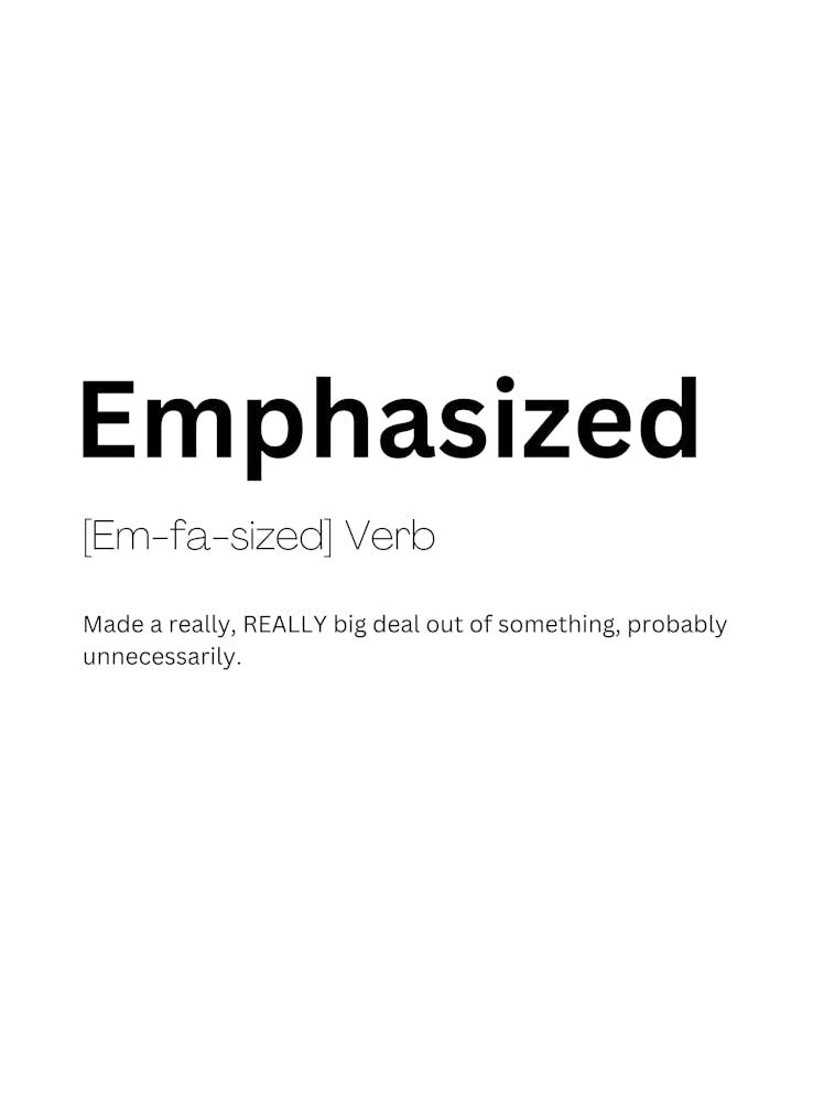 Emphasized Definition Meaning 1