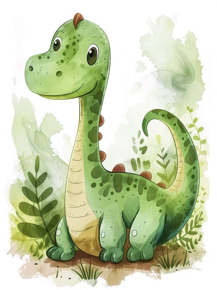 Cute Spot Pattern Dinosaur Cartoon  3