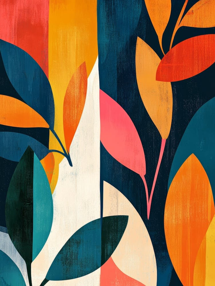 Abstract Leaves Canvas Print 9