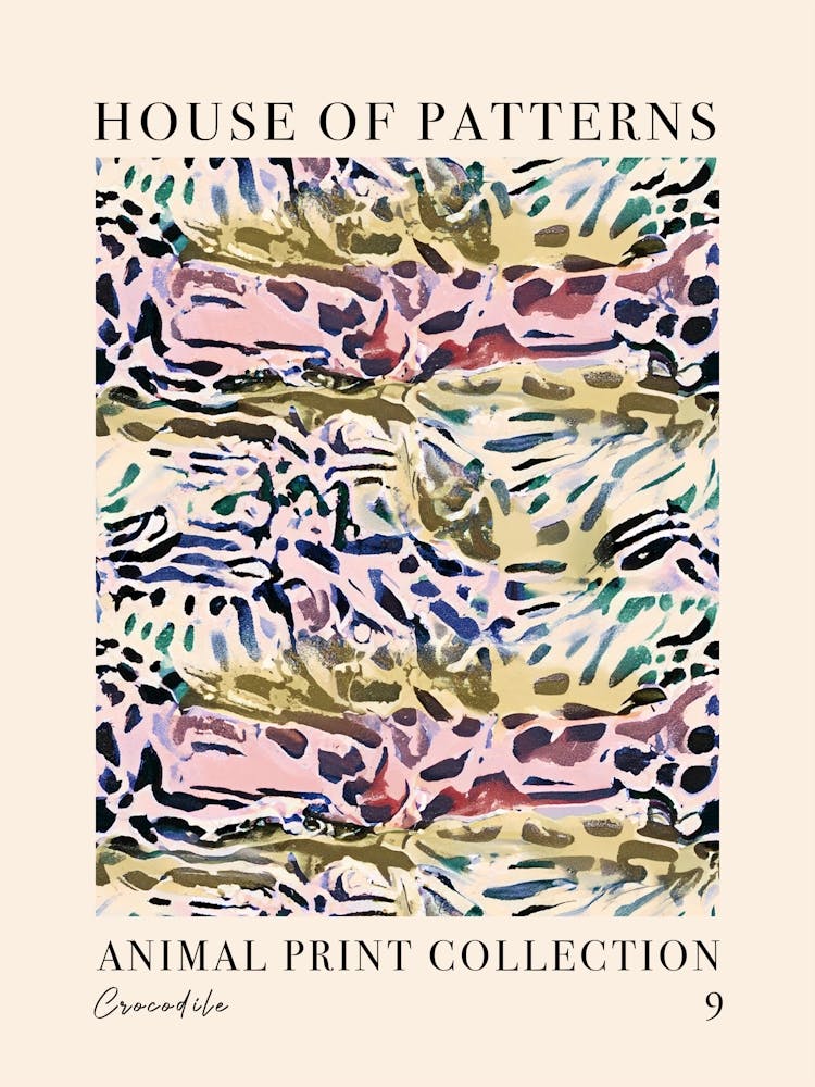 House Of Patterns Crocodile Animal Print Pattern 5