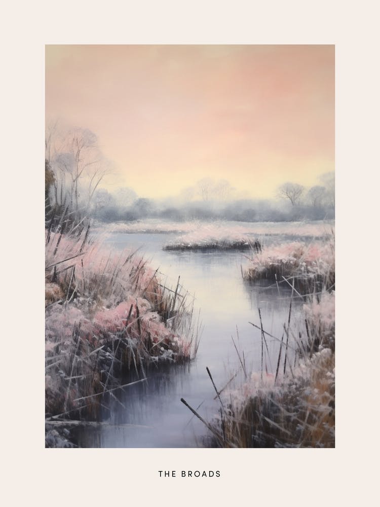 Dreamy Winter National Park Poster  The Broads England 4