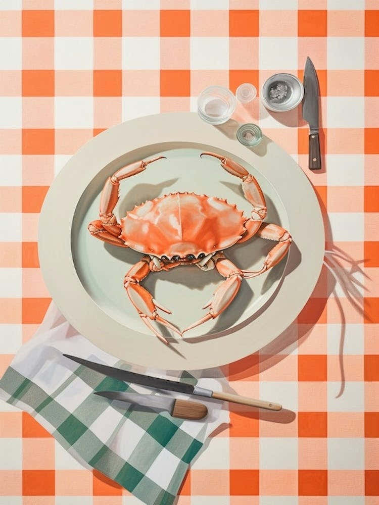Snow Crab Still Life Painting