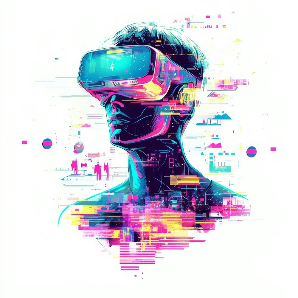 Vr Headset.Generated AI. Wall 3