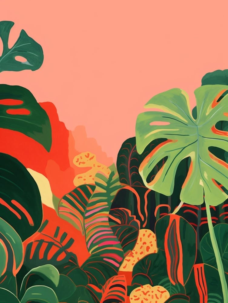 Boho Plant Painting Monstera Deliciosa 3