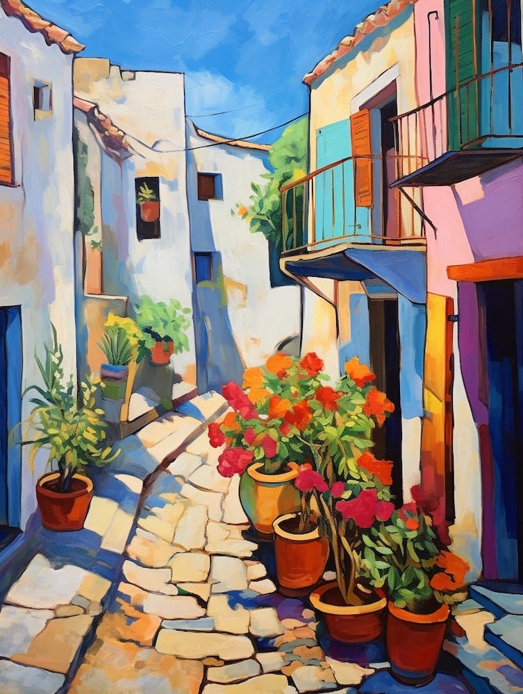 Paphos Cyprus 3 Fauvist Painting
