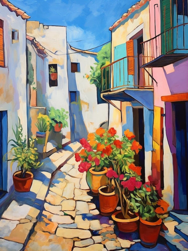 Paphos Cyprus 3 Fauvist Painting
