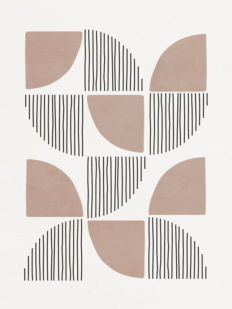 Abstract Geometric Shapes - Nude01