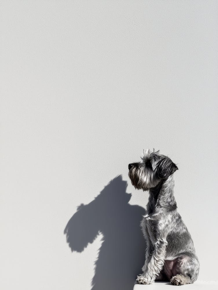 Shadow Of A Dog. Generated AI.