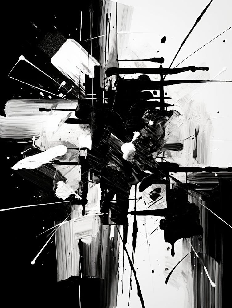 Mystery Abstract Black And White 3