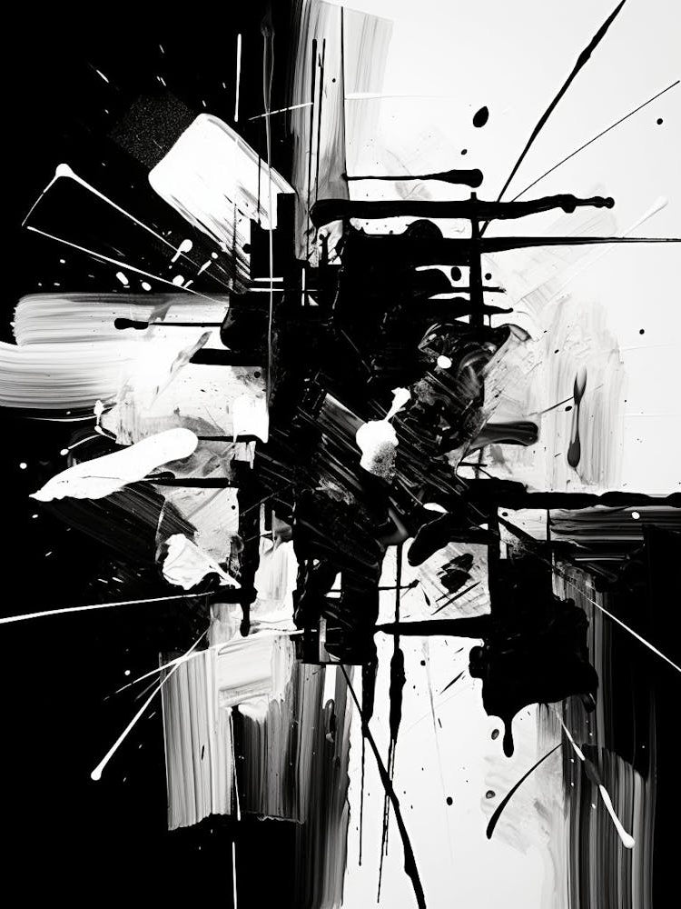 Mystery Abstract Black And White 3