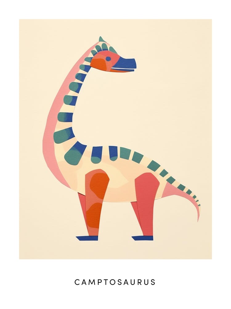Nursery Dinosaur Art Camptosaurus 3 Poster