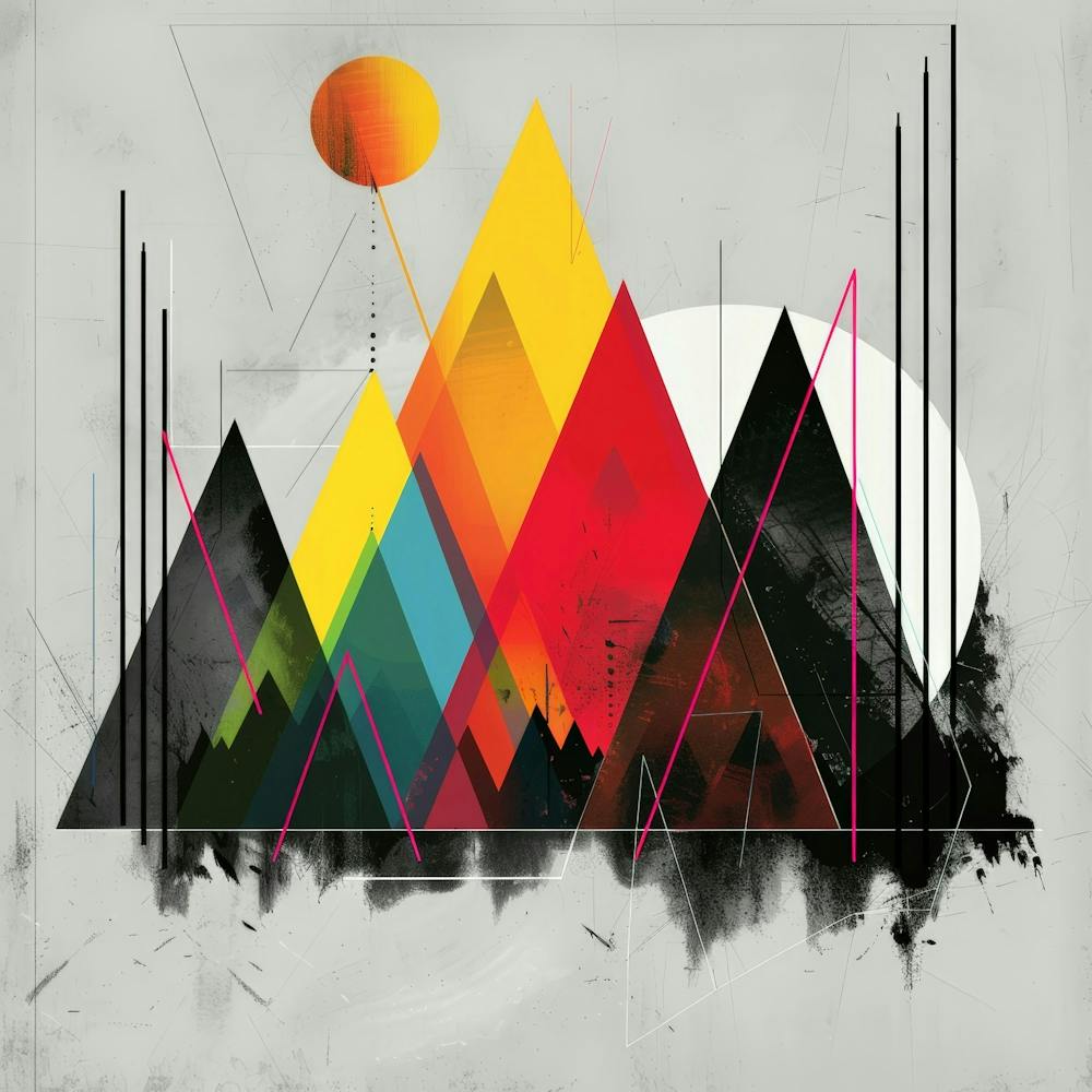 Abstract Mountain Canvas Print