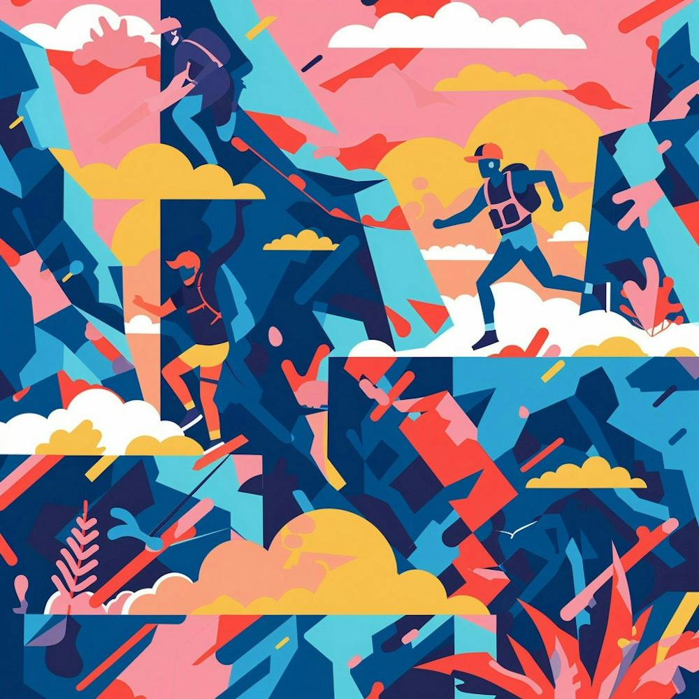 Runner Abstract Painting