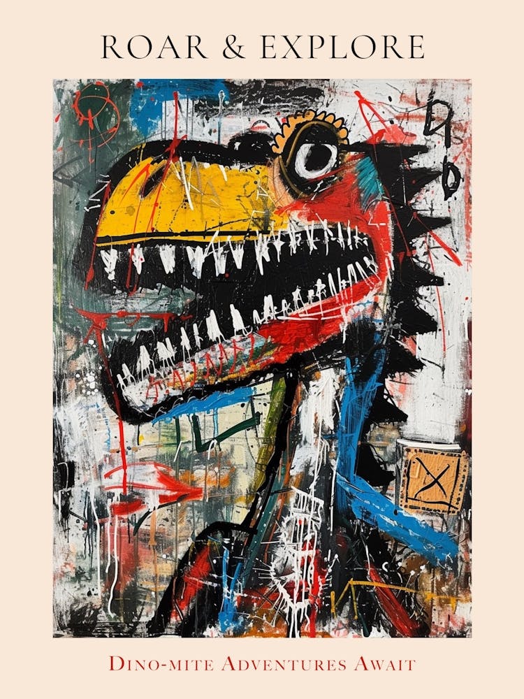 Graffiti Abstract Dinosaur 4 Poster