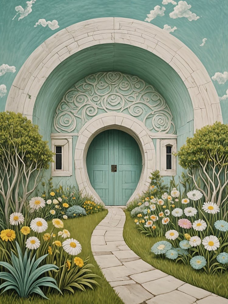 Sky Blue Hobbit House