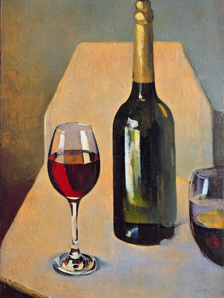 Sauvignon Blanc Oil Painting Cocktail Poster