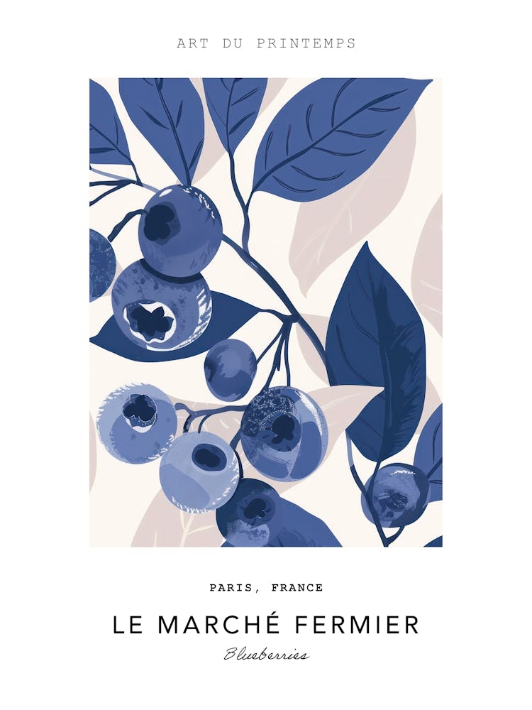 Blueberries Le Marche Fermier Poster 1