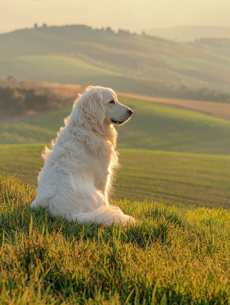 Golden Retriever. Generated AI. 2