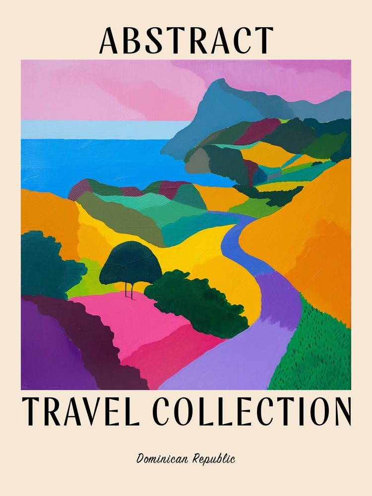 Abstract Travel Collection Poster Dominica 4