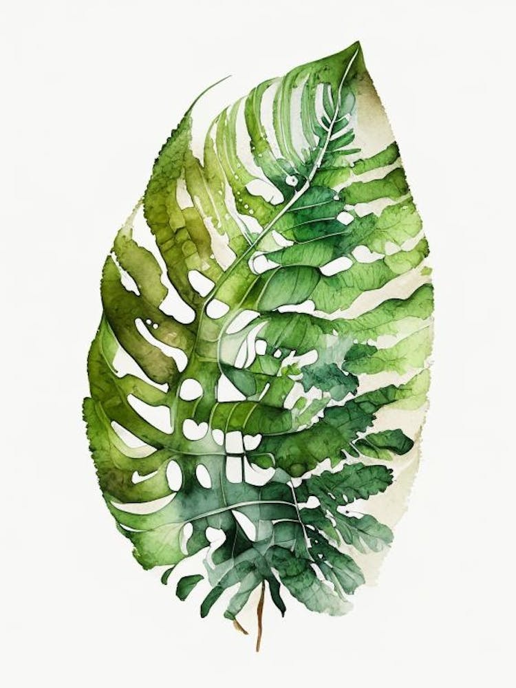 Shield Fern Watercolour