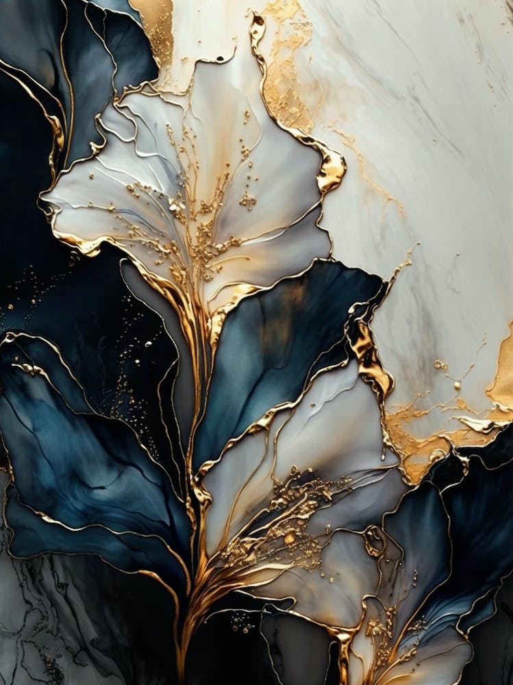 Gold Leaf Painting By Artist