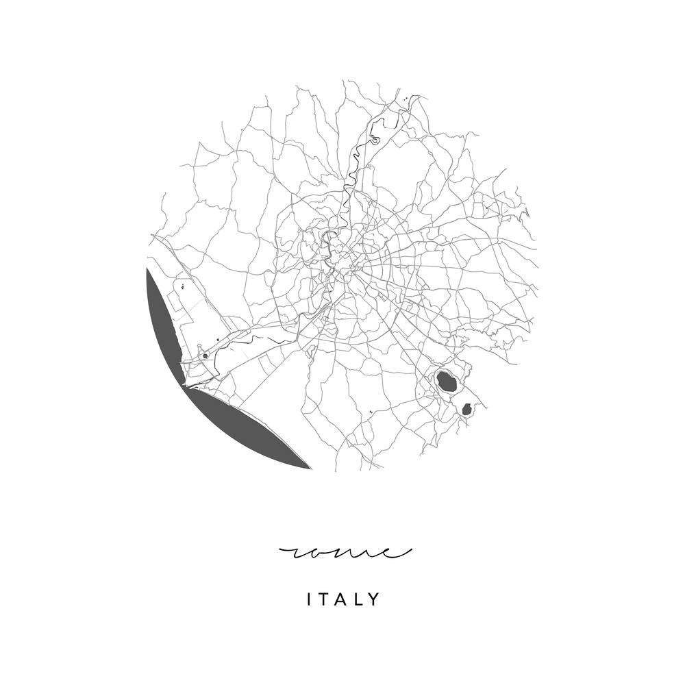 Rome Italy Circle Map