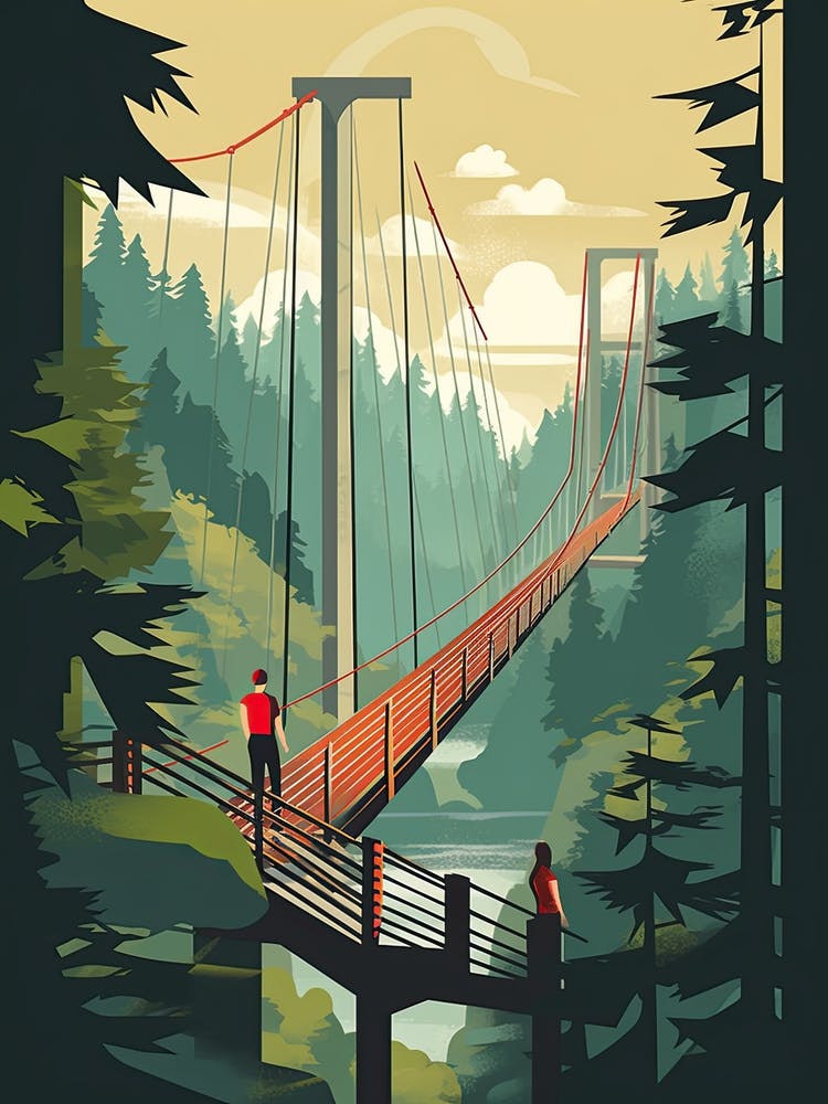Capilano Suspension Bridge Park, Canada, Colourful 1