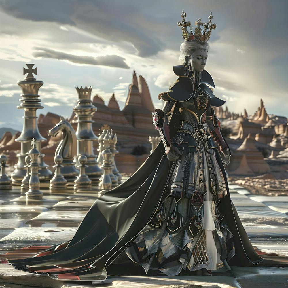 Desert Dominion: The Chess Queen's Vista