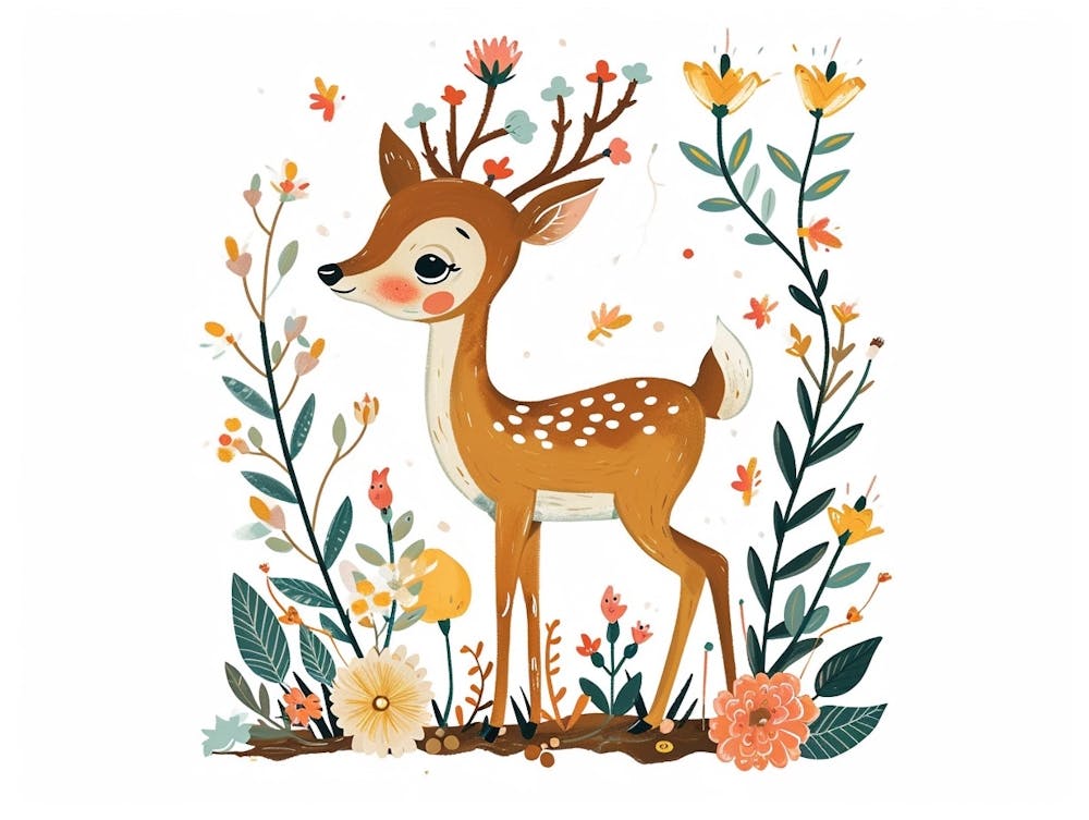 Little Floral Deer 1
