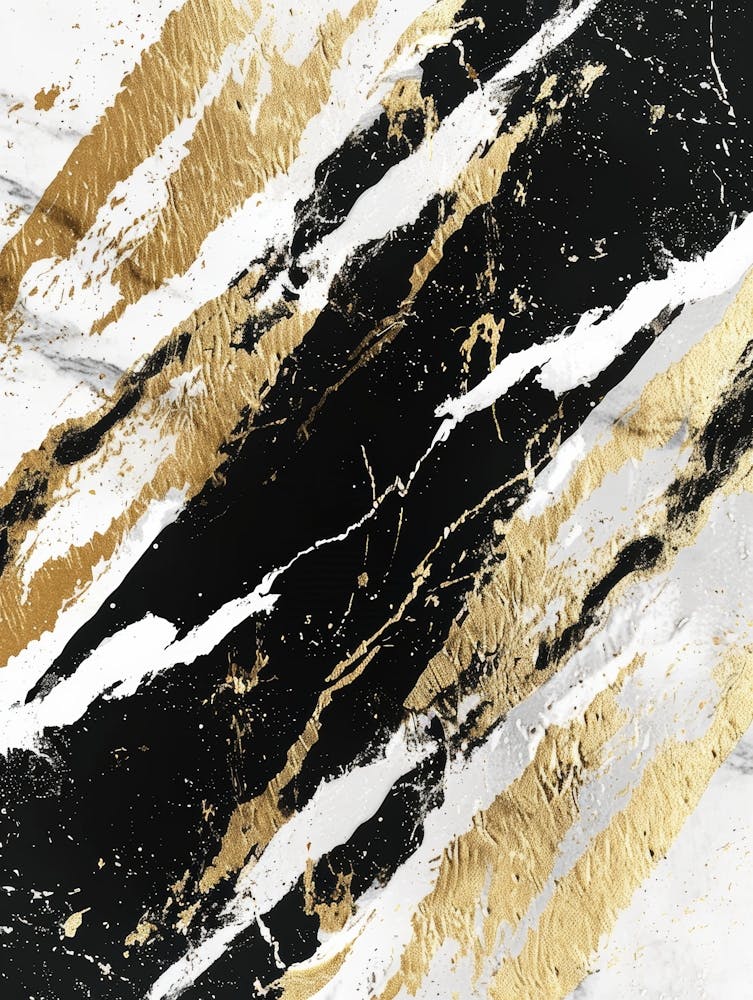 Abstract Black And Gold Painting 28