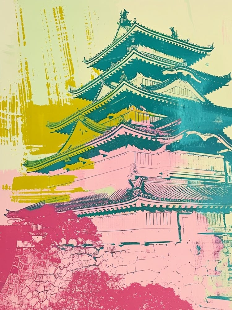 Okinawa Japan Retro Duotone Silkscreen 4