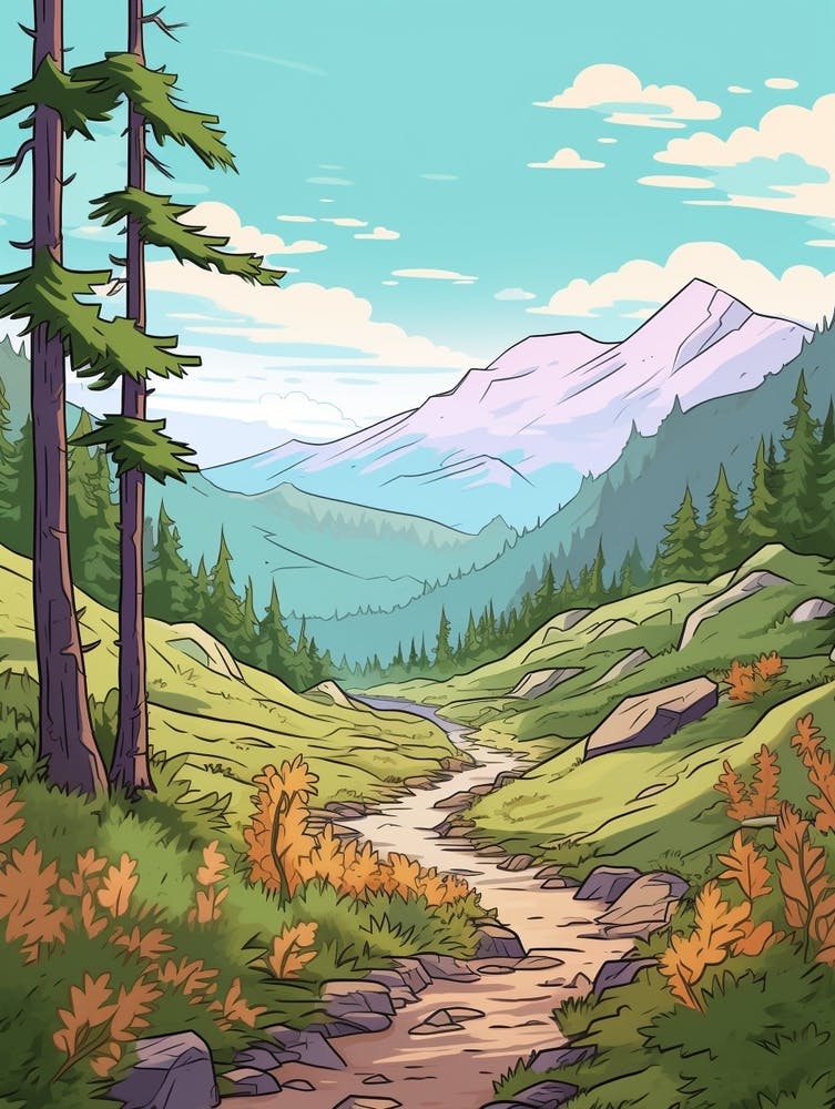 Chilkoot Trail Canada 1 Hike Illustration