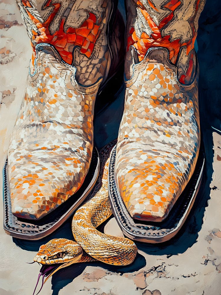 Snake And Cowboy Boots