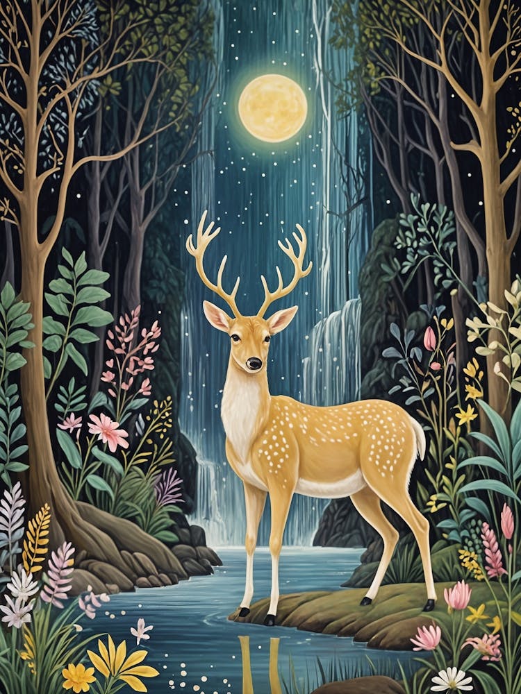 Deer In The Magical Forest