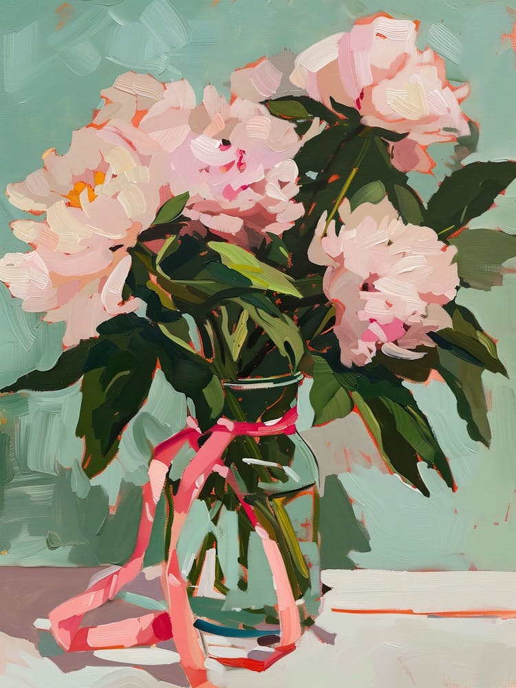 Peonies In A Vase