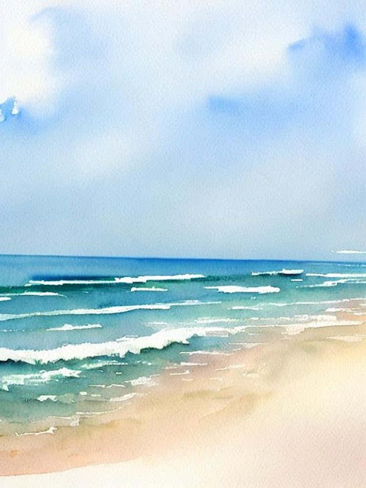 Fort Lauderdale Beach 2, Florida Watercolour