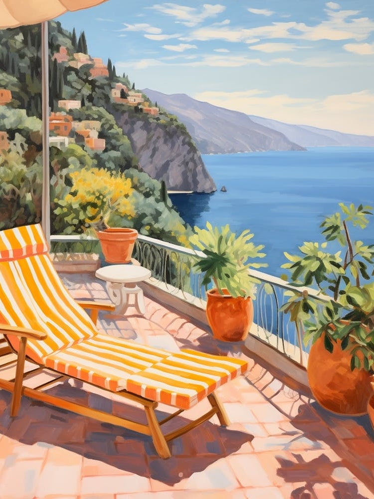 Sun Lounger By The Pool In Amalfi Coast 5