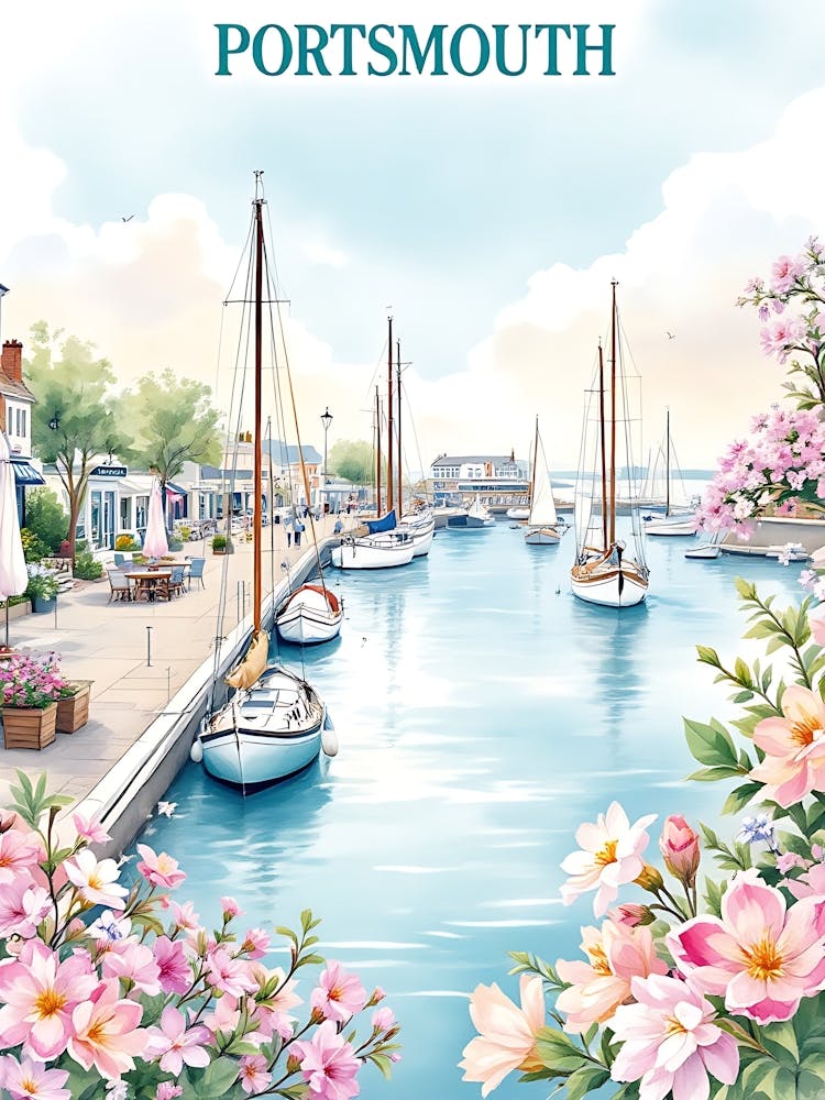 Portsmouth Retro Vintage Travel V 04