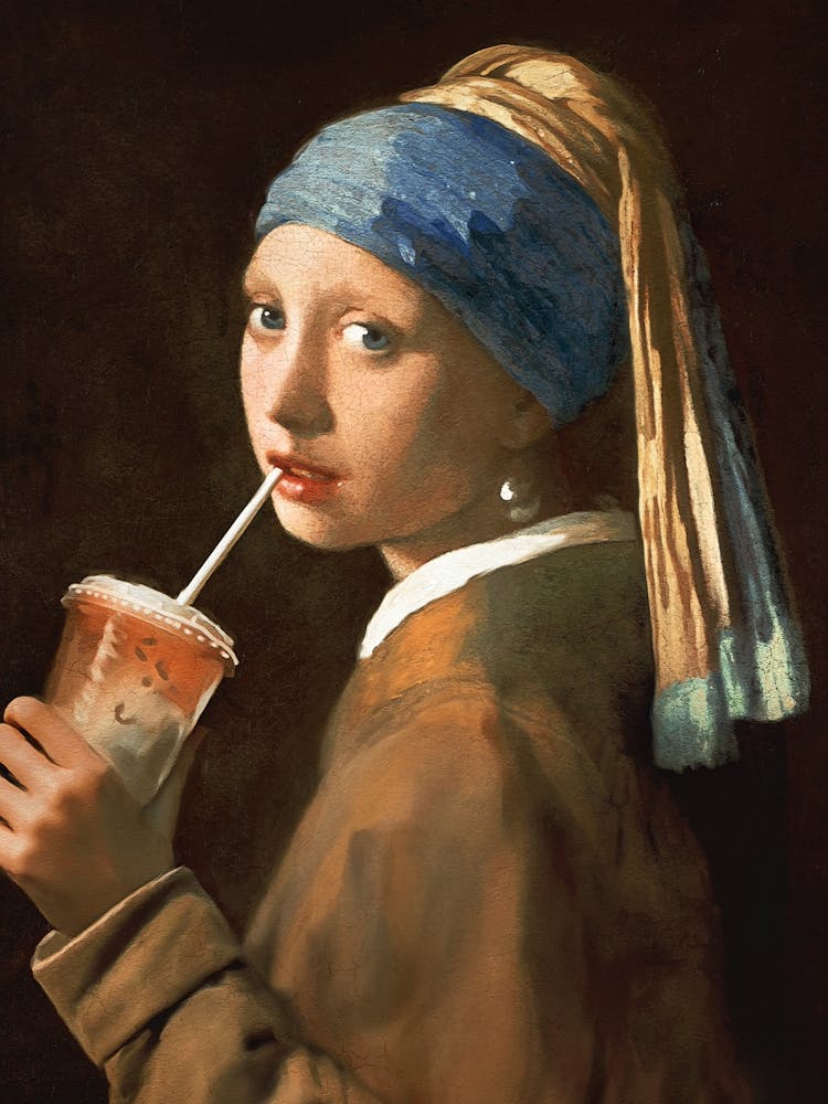 Girl With Iced Latte